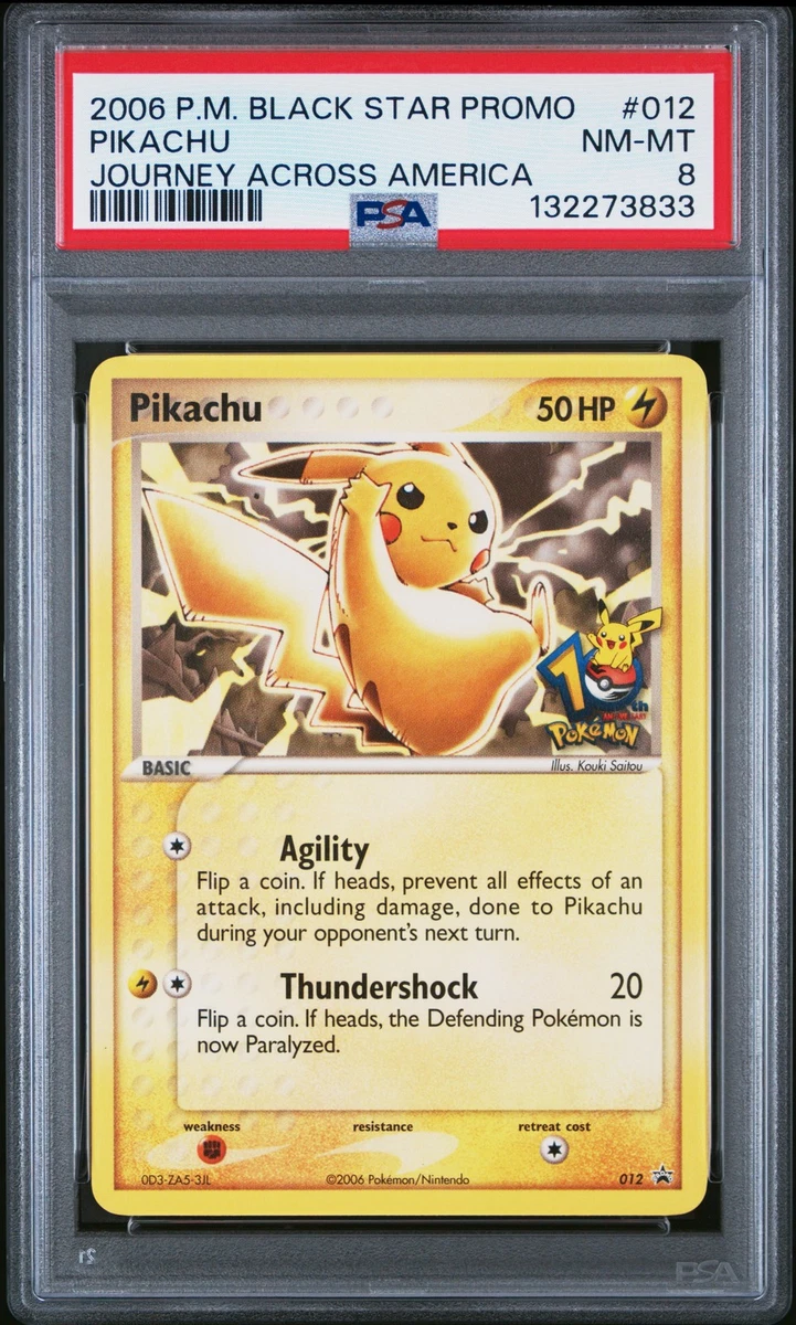 Pokémon TCG Grade 8 Pikachu Individual Collectible Card Game Cards