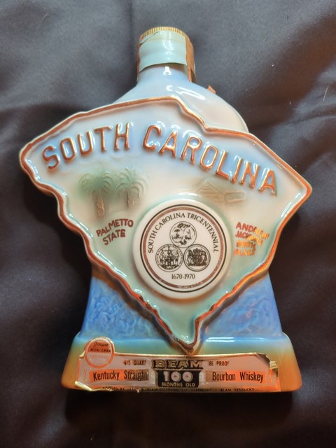Jim Beam South Carolina Tricentennial 1970 EMPTY Decanter Regal China Bourbon