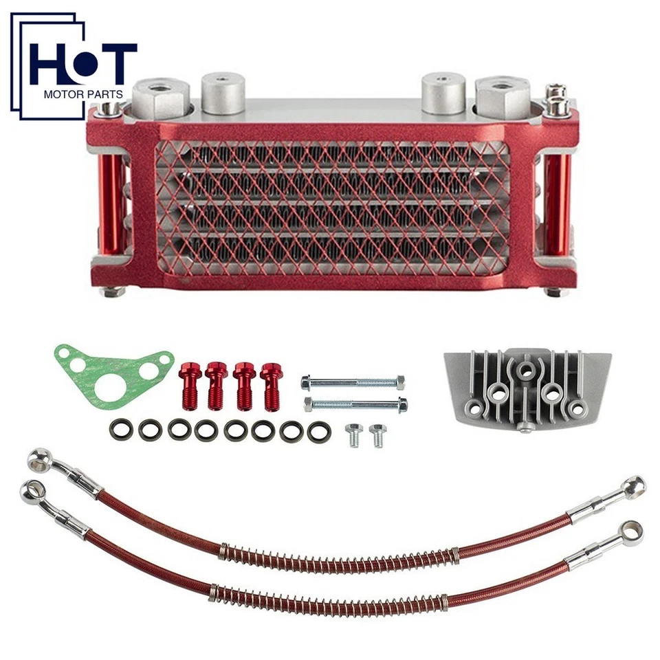 Kit de radiador de refrigeración de enfriador de aceite de motor universal para CRF XR KLX motocicleta Foto 2 de 4