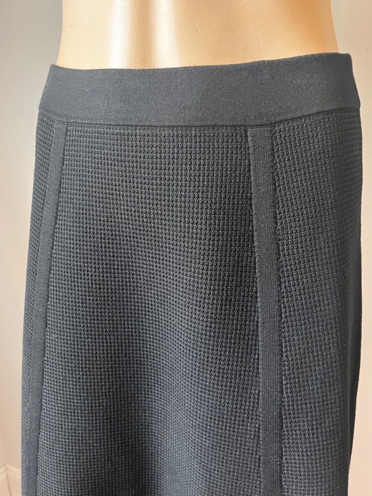 NWT St John Knit Black A line skirt pique knit size S fits 4/6 image 4