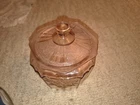 Authentic Vintage Pink Mayfair Open Rose Depression Glass COOKIE JAR with Lid