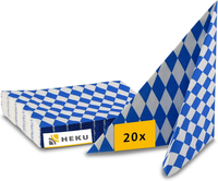 Oktoberfest Deko Servietten 20 StüCk 33X33 Cm - Servietten Blau Weiß 3-Lagig - P
