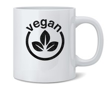 Vegan Logo Ceramic Coffee Mug Tea Cup Fun Novelty Gift 12 oz