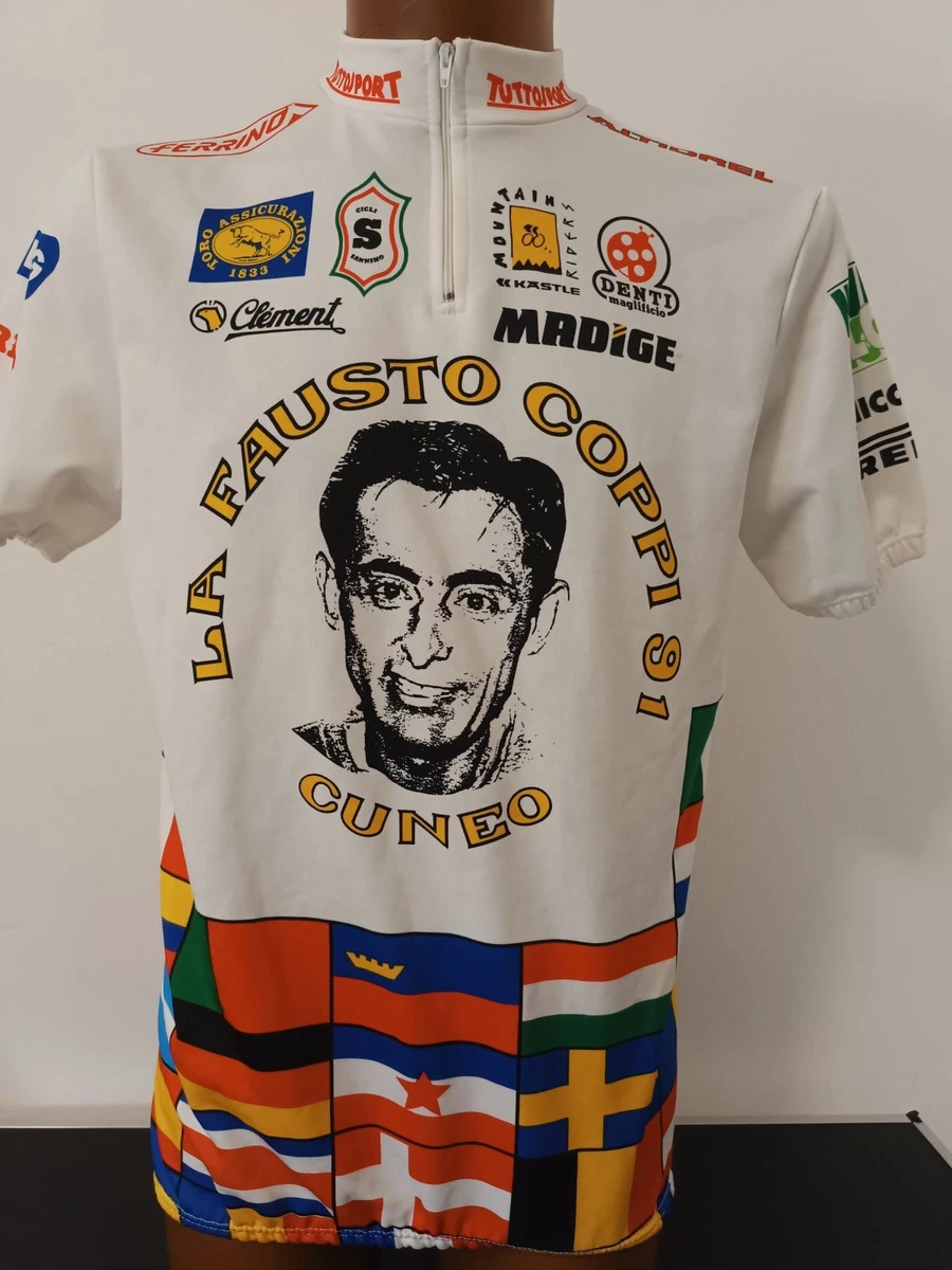 Maillot Cyclisme Vintage Nalini Fausto Coppi Technogym – Taille XL, état D’usage