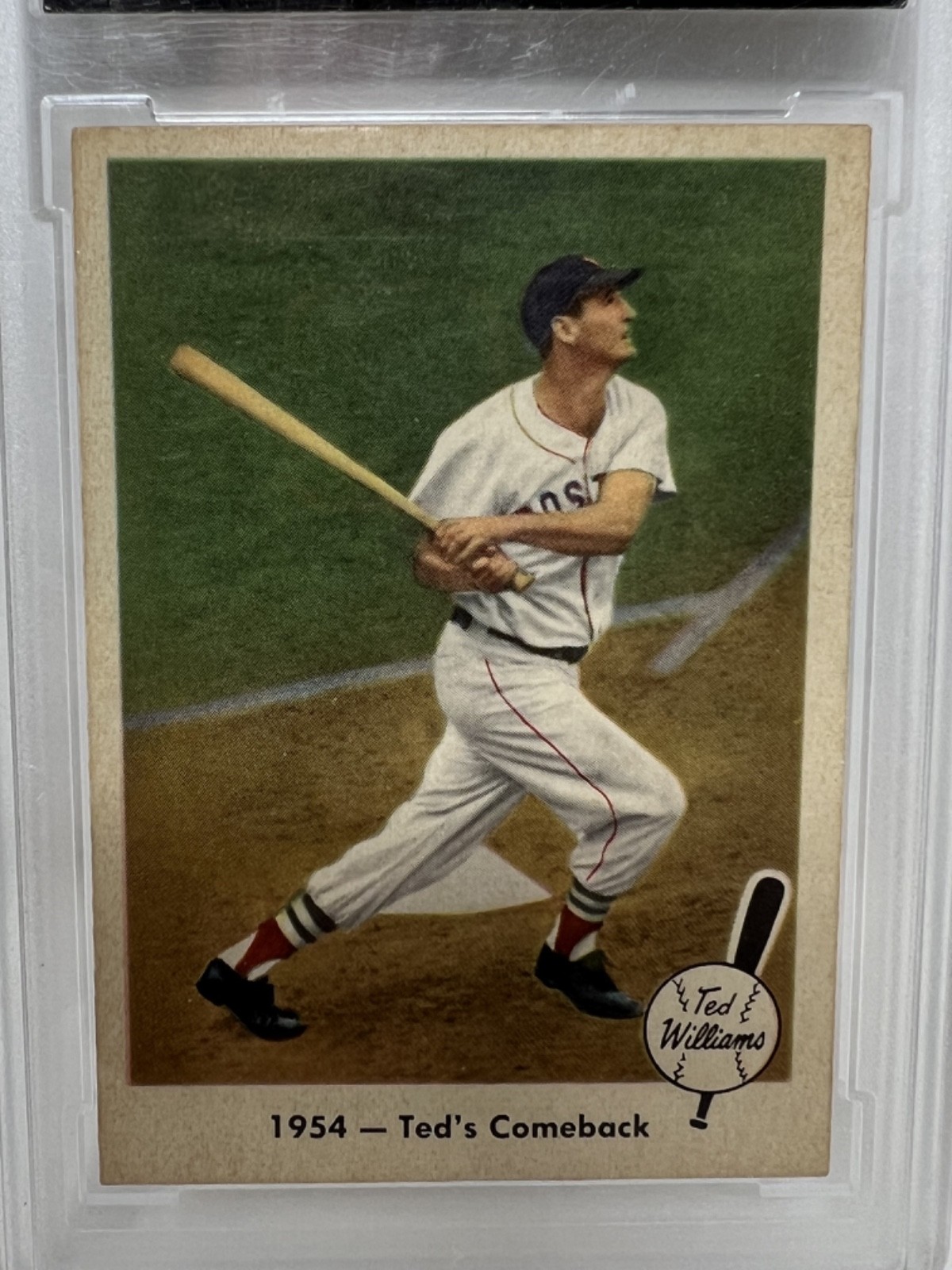 1959 Fleer Ted Williams Set Break # 52 1954 Ted's Comeback Mint 9 Graded PSA view 5