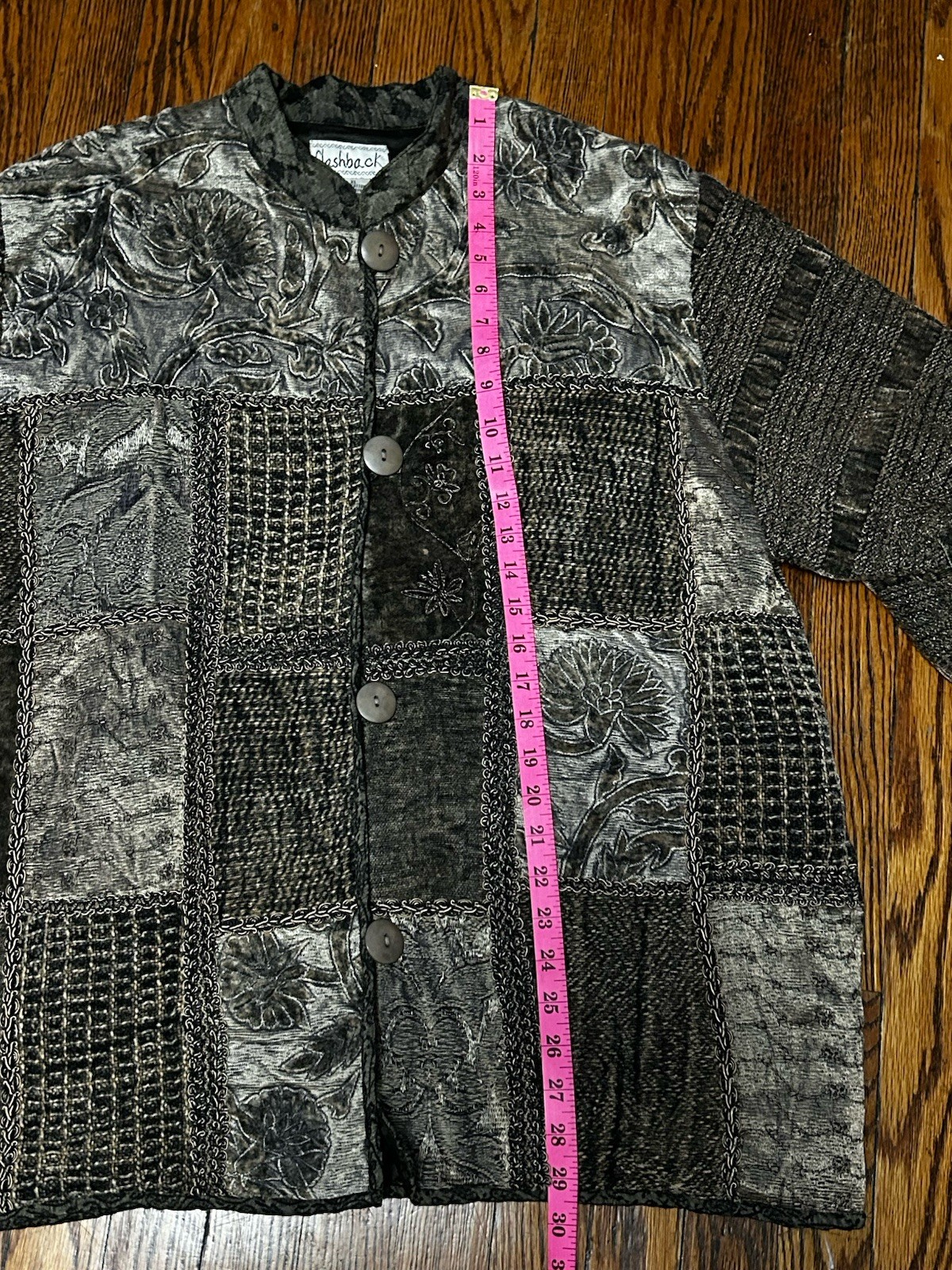 Vintage Boho Patchwork Jacket | Textured Artwear … - image 12