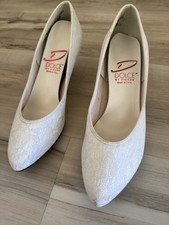 Vintage Dolce by Pierre White Lace Kitten Heels for wedding size 7.5 womens