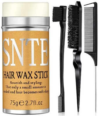 Samnyte Wax Stick for Hair & Styling Combs 4Pcs, Wigs Slick Edge Control,... 