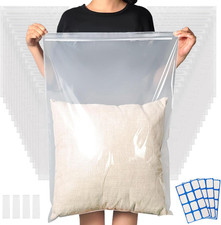 Gro&szlig;e Aufbewahrungstaschen 50x70cm wasserdichte zip Beutel mit Clips & Etiketten