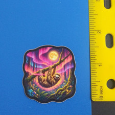 Sloth In Northern Lights Sticker AA 