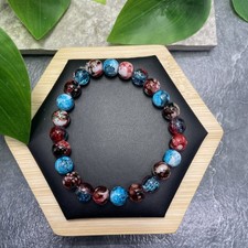 Handmade Bead Beaded Stackable 7.5  Plus Stretch Bracelet New Free Ship C1251