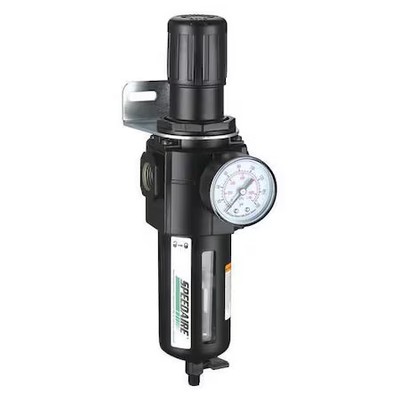 Speedaire 4Zl01 Filter-Regulator, 1/2 In Npt, 212 Cfm, 40 Micron, 5 Psi To 150