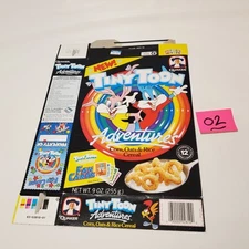 Vintage 1990 Cereal Box Looney Tunes Tiny Toon Toons Adventures Cartoon TV Kid 2