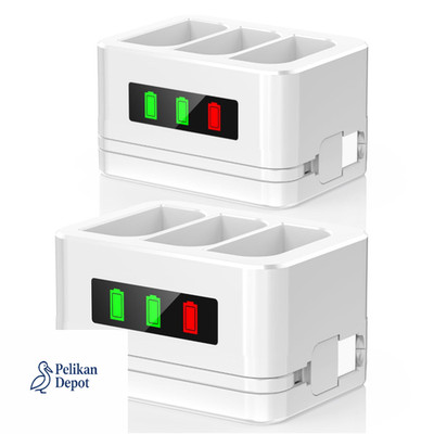 2 Pack Ring Akku Ladestation 3.65V 6040mAh LED Anze