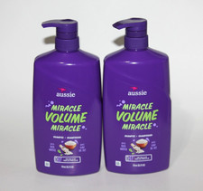 LOT 2 AUSSIE MIRACLE VOLUME MIRACLE SHAMPOO WITH RICE WATER 26.2 FL OZ