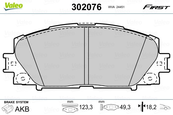 Fits VALEO 302076 HAM PADS. FIRST   ⭐UK Stock⭐