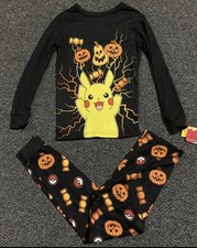 New Pok mon glow in the dark Pikachu boys size 10 super soft Halloween pajamas