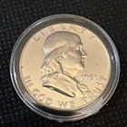 1961 Franklin Half Dollar 90% Silver Proof No Mint Mark In Capsule Estate Coins