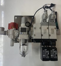 SMC Pneumatic Valves With Omron Limit Switches Smc Regulator And Exhaust Valve 