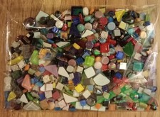 1kg Glass Mixed Mosaic Craft Tiles 1cm
