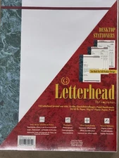 Acid Free Letterhead Desktop Stationary Printer Paper 100  CT. Sealed.       A16
