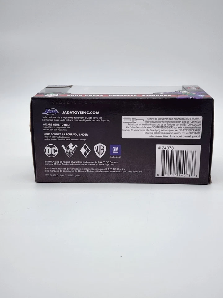 Jada Toys Hollywood Rides 2009 Chevrolet Corvette Stingray The Joker 1:24 - New - Image 4 of 4