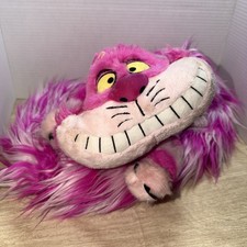 Disney Parks Alice in Wonderland Cheshire Cat Plush 54" Pink Fuzzy Long Tail