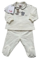 IL GUFO Baby 2 Piece Suit Age 3 Months./Appliqué Teddy And Squirrel/New With Tag