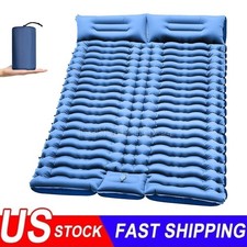 Double Sleeping Pad for Camping Self Inflating 6" Extra-Thick Camping Pad 2 Pers
