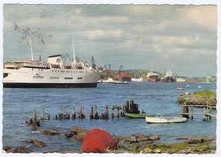 Schifffahrt Fährschiff "Röda Sten" in Göteborg (Schweden) 1970
