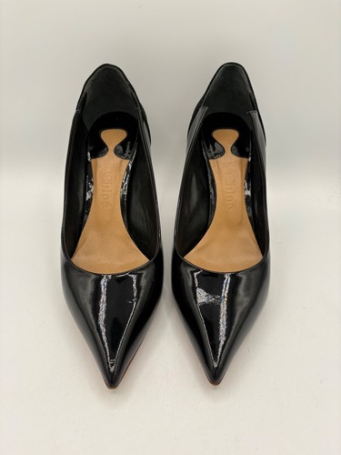 Chloé, Chloé EU36 UK 3 Vintage Schuhe schwarz Lack spitz Stiletto Wildleder Absatz