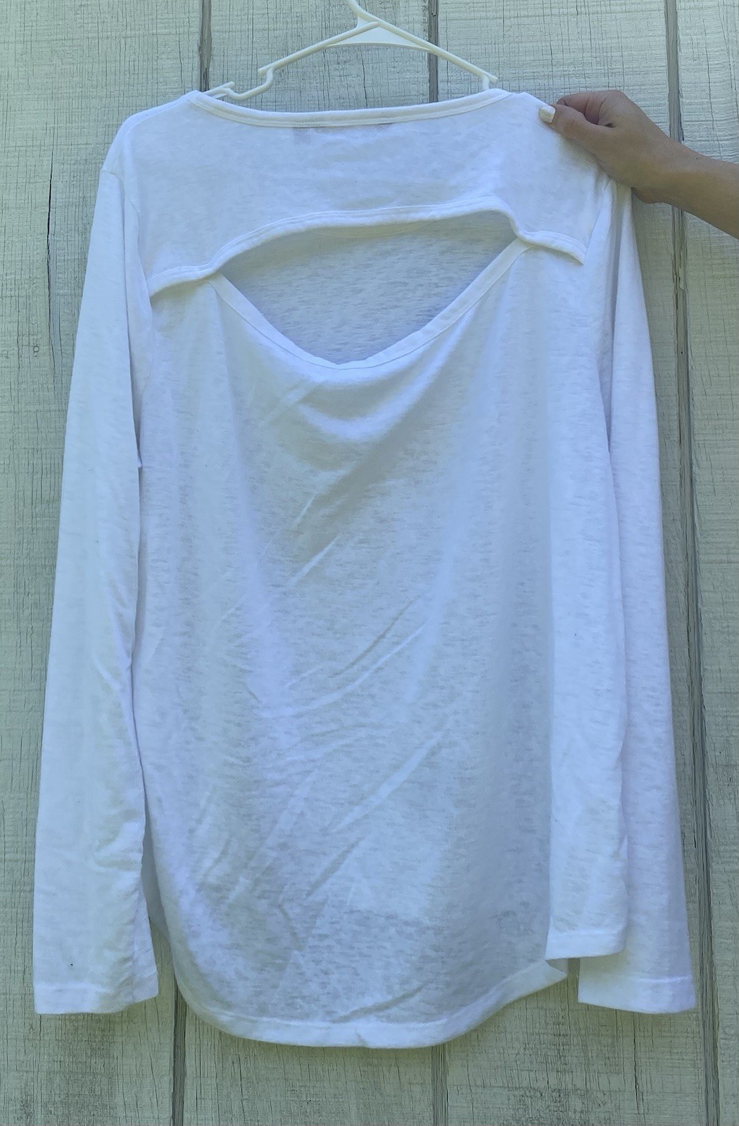 Athleta Solid White Longsleeved Pullover Shirt Ac… - image 2