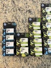 30 Genuine HP 950 951 Ink Cartridges Lot Black Cyan Magenta Yellow Sealed 5EACH