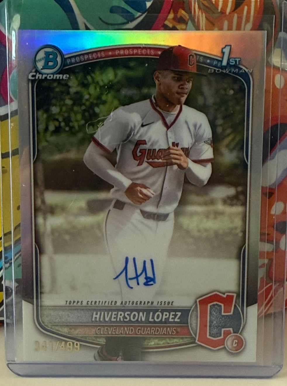 2025 Bowman Chrome Prospects Autograph Hiverson Lopez /499 Refractor #CPA-HL