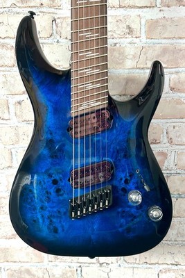 Schecter Omen Elite 7 String Multiscale 2022 - Blue Burst