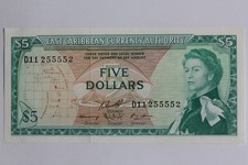 Mint 1965 Eastern Caribbean States $5 Bill (58809)