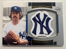 2003 Upper Deck Sweet Spot Classic Souvenir Logo Catfish Hunter #P-CH2 Patch HOF