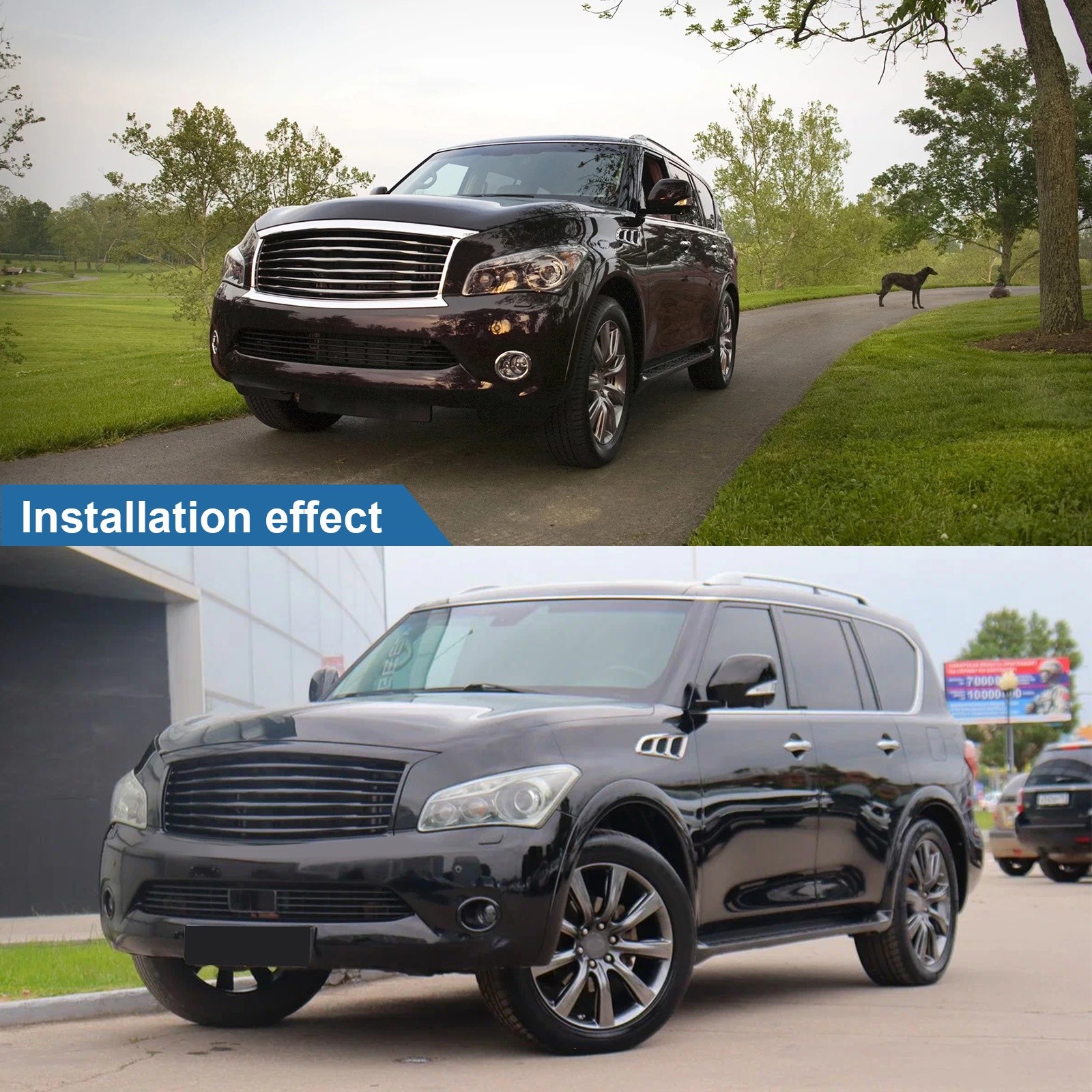 Front Upper Bumper Grille Grill Assembly For 2011-2013 infiniti QX56 623101LAOA