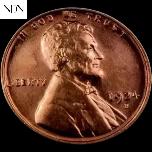 1924-S Lincoln Wheat Penny Cent - Gem BU Red