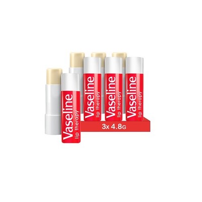 Vaseline Lip Therapy Rosy | Getönter Lippenbalsam mit Mandel und Rosenöl 3er Set