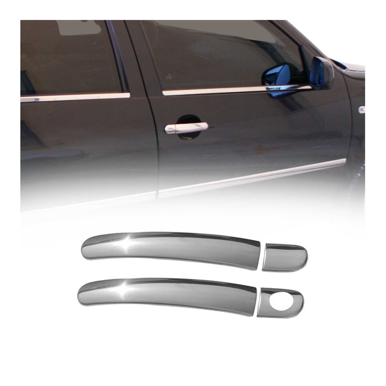 Protection poignée Seat Arosa en acier argent anti-rayure pour 2 portes