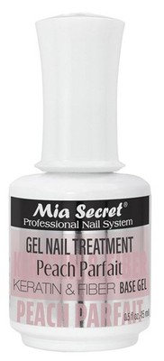 Mia Secret Gel Nail Treatment Keratin Base & Top (Peach Parfait) 0.5oz