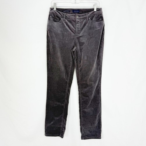CHARTER CLUB Women's Lexington Straight Leg Corduroy Pants Size 8P Shadow Grey - Picture 4 of 19