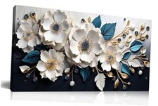 Large Canvas Wall Art for Living Room Bedroom Home Office 20"L x 40"W white