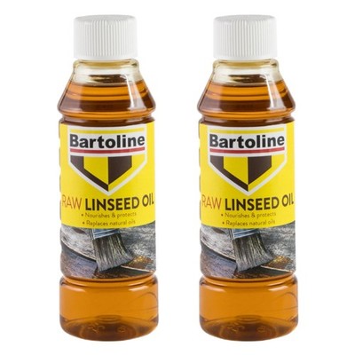 2x Bartoline rohes Leinöl natürlicher Holzschutzlack Lack 250 ml