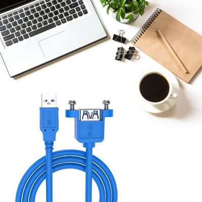 USB3.0 Extension Adapter Cable with Screw On Ear for Effective Data Sync