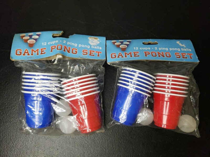 Lot Of 2 Beer Pong Sets