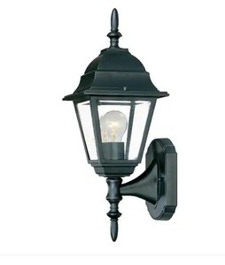 New Acclaim Lighting 4001BK  1 Light Wall Lantern Flat Black 