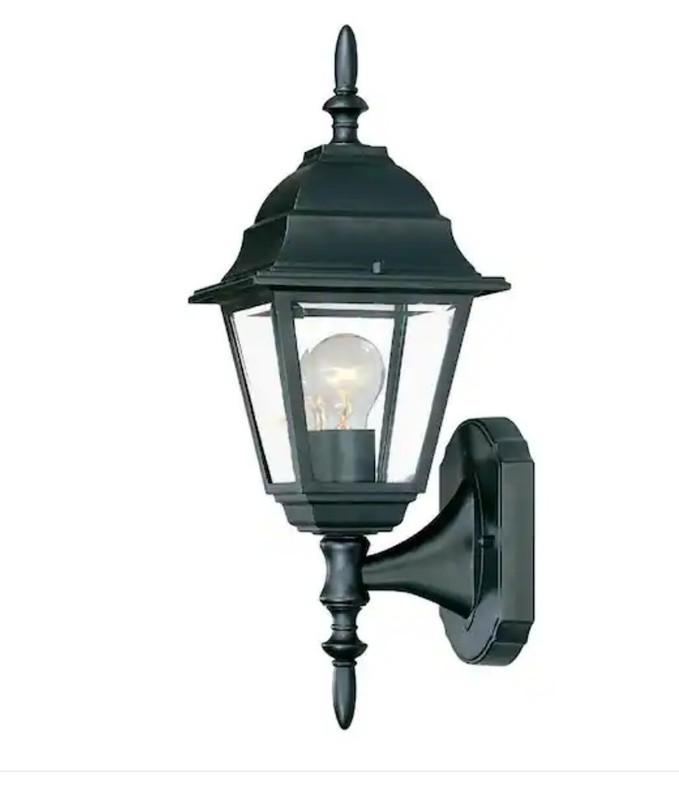 New Acclaim Lighting 4001BK  1 Light Wall Lantern Flat Black 