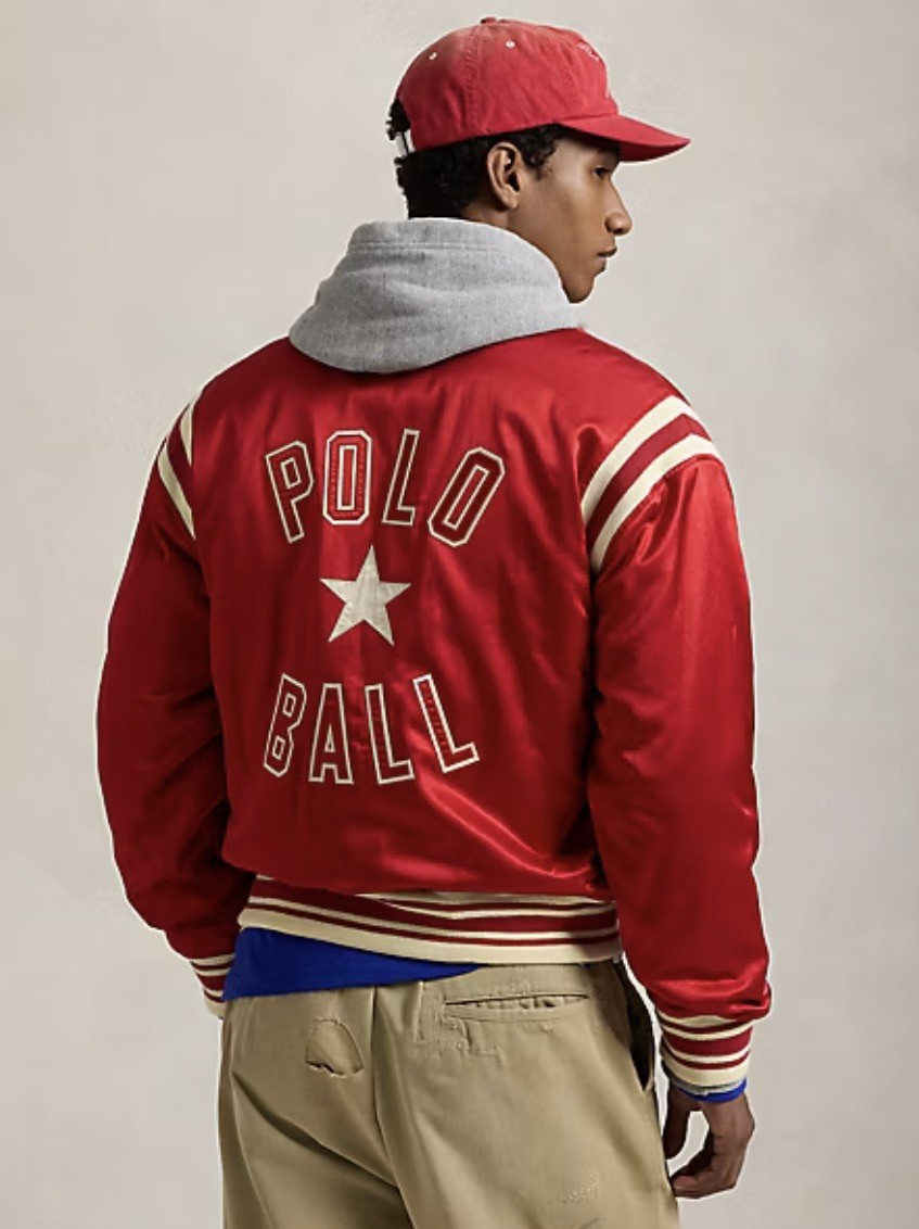 Polo Ralph Lauren ‘Polo Ball’ 90s Red Satin Varsity Jacket XXL BNWT RRP £849